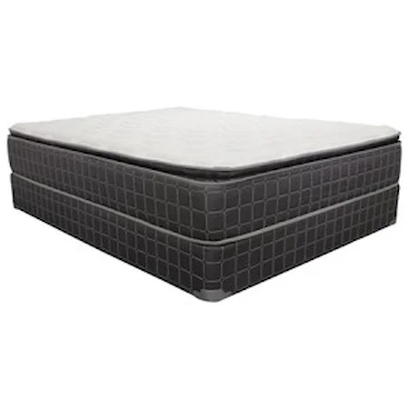 Queen Pillow Top Innerspring Mattress and Steel Foundation